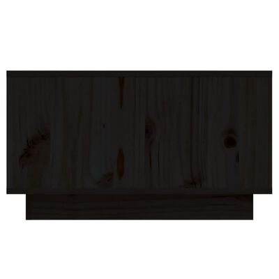 vidaXL Table basse Noir 55x56x32 cm Bois massif de pin