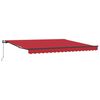 vidaXL Auvent R&eacute;tractable Rouge 400 &times; 300 cm Polyester et Acier