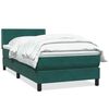 vidaXL Sommier &agrave; lattes de lit et matelas vert fonc&eacute; 80x220 cm velours