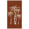 vidaXL D&eacute;coration murale jardin 105x55 cm acier corten design palmier