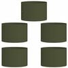 vidaXL Anneau de jardini&egrave;re 5 pc Vert olive 30 x 30 x 20 cm