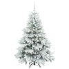 vidaXL Sapin de No&euml;l artificiel avec 150 LED Blanc 150 cm PE et PVC