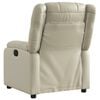 vidaXL Fauteuil inclinable Cr&egrave;me Similicuir