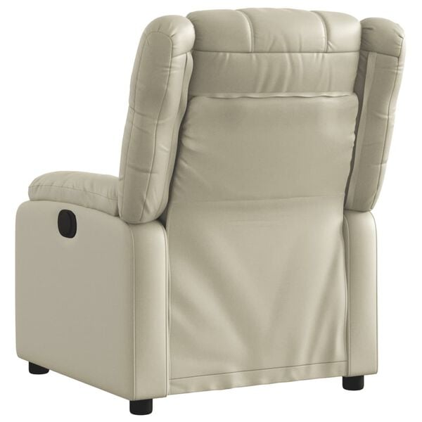 vidaXL Fauteuil inclinable Cr&egrave;me Similicuir