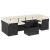 vidaXL Salon de jardin 8 pcs avec coussins noir r&eacute;sine tress&eacute;e