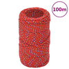 vidaXL Corde de bateau Rouge 2 mm 100 m Polypropyl&egrave;ne