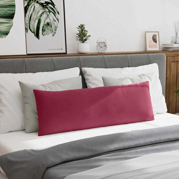 vidaXL Coussins de canapé 2 pcs Bordeaux 120 x 40 cm