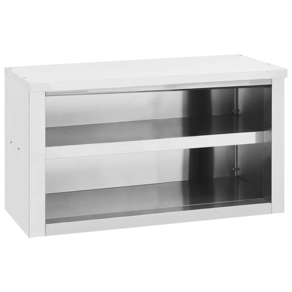 vidaXL Armoire murale de cuisine 90x40x50 cm Acier inoxydable