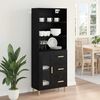 vidaXL Haut Armoire Ch&ecirc;ne noir 69,5 x 32,5 x 180 cm Bois d'ing&eacute;nierie
