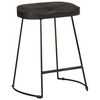 vidaXL Tabourets de bar lot de 2 noir 46x38x52 cm bois manguier massif