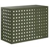 vidaXL Housse de climatiseur Vert olive 110 x 50 x 80 cm Acier