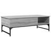 vidaXL Table basse sonoma gris 100x50x35 cm bois d'ing&eacute;nierie et m&eacute;tal