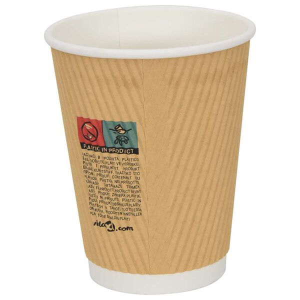 vidaXL Tasses &agrave; caf&eacute; en papier 500 pcs 12oz 300ml marron