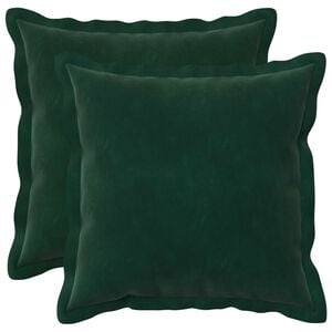 vidaXL Housse de coussin 2 pcs HOUTEN Vert fonc&eacute; 30 x 30 cm Velours