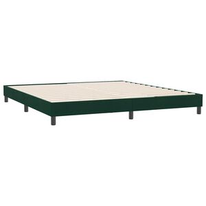vidaXL Cadre de lit sans matelas vert fonc&eacute; 180x210 cm velours