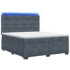 vidaXL Lit boxspring avec matelas Gris fonc&eacute; 180 x 200 cm Velours