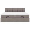 VidaXL Cadre de lit ottoman avec matelas taupe 200x200cm tissu