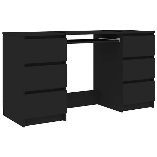 vidaXL Bureau noir 140x50x77 cm Bois d'ing&eacute;nierie