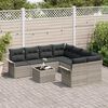 vidaXL Ensemble de canap&eacute; de jardin 9 pcs Gris clair et gris fonc&eacute;