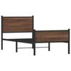 vidaXL Cadre de lit en métal sans matelas chêne marron 90x190 cm