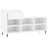 vidaXL Armoire &agrave; chaussure Blanc brillant 102x36x60 cm Bois ing&eacute;nierie