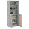 vidaXL Buffet haut Gris b&eacute;ton 69,5x34x180 cm Bois d'ing&eacute;nierie