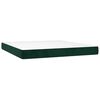 vidaXL Sommier &agrave; lattes de lit matelas et LED Vert fonc&eacute; 180x200 cm