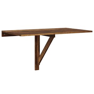 vidaXL Table murale pliable Ch&ecirc;ne fum&eacute; 100x60x56 cm Bois d'ing&eacute;nierie