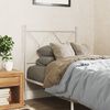 vidaXL T&ecirc;te de lit de remplacement m&eacute;tal blanc 80 cm