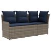 vidaXL Sofa de jardin avec accoudoirs et sofa d'angle 2 Pi&egrave;ce Rotin PE