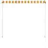 vidaXL Auvent r&eacute;tractable 150x150 cm Jaune et blanc