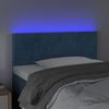vidaXL T&ecirc;te de lit &agrave; LED Bleu fonc&eacute; 80x5x78/88 cm Velours