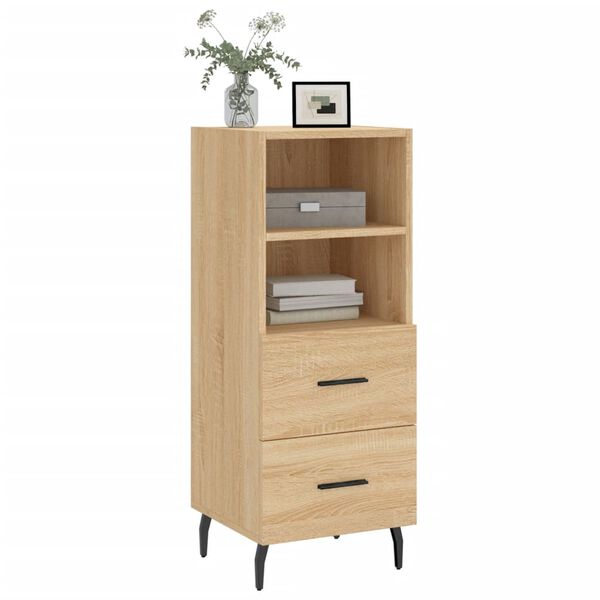 vidaXL Buffet Ch&ecirc;ne sonoma 34,5x34x90 cm Bois d'ing&eacute;nierie