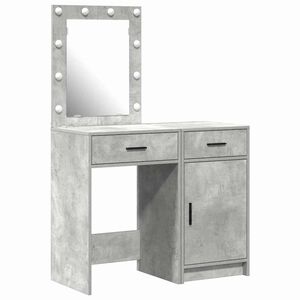 vidaXL Table de Toilette 2 pcs Gris 50 x 41 x 135 cm Bois d'ing&eacute;nierie