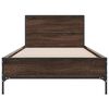 vidaXL Cadre de lit sans matelas ch&ecirc;ne marron 75x190 cm