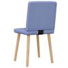 vidaXL Chaises à manger lot de 2 bleu jean tissu