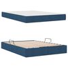 vidaXL Lit avec rangement et matelas Bleu 140 x 200 cm Polyester