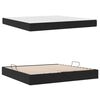 vidaXL Lit avec rangement et matelas Noir 200 x 200 cm Velours