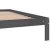 vidaXL Cadre de lit sans matelas bois massif de pin gris 200x200 cm
