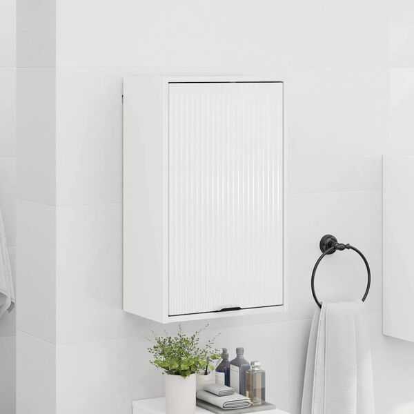 vidaXL Cabinet de salle de bain Blanc brillant 39 x 23,5 x 65 cm