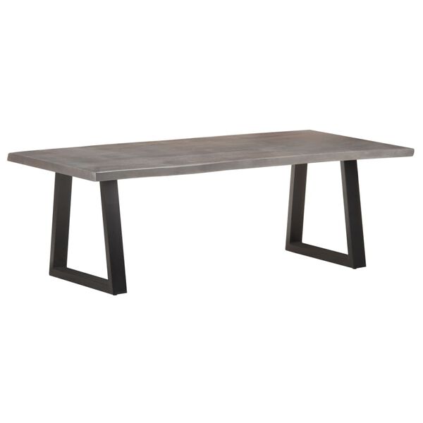 vidaXL Table basse avec bord naturel 115x60x40 cm Bois d'acacia massif