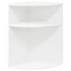 vidaXL Table d'appoint Blanc 39,7 x 39,7 x 60 cm Bois d'ing&eacute;nierie