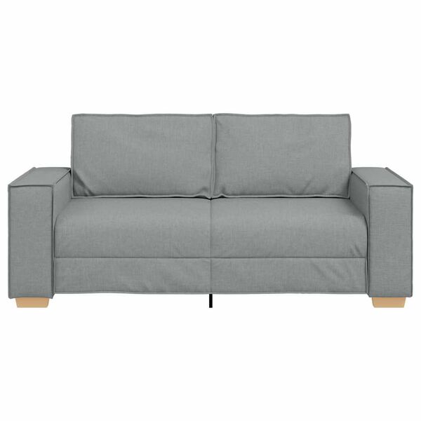 vidaXL Canapé 2 places Gris clair 140 cm Tissu