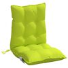 vidaXL Coussins de chaise &agrave; dossier bas lot de 2 vert vif