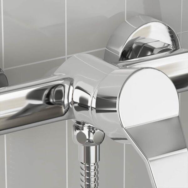 vidaXL Robinet de Douche Mixer Chrome G 1 / 2 pouces Laiton