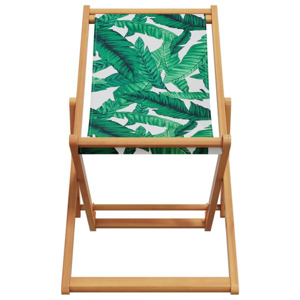 vidaXL Chaises de plage pliantes lot de 2 tissu et bois massif