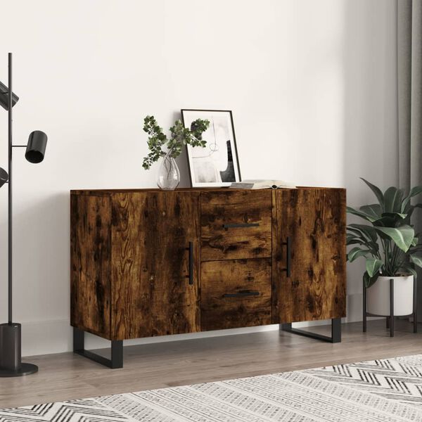 vidaXL Buffet ch&ecirc;ne fum&eacute; 100x36x60 cm bois d'ing&eacute;nierie