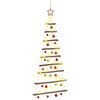 vidaXL Arbre de No&euml;l suspendu avec boules 120 cm 50 LED Blanc chaud