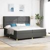 vidaXL Lit &agrave; ressorts avec matelas gris fonc&eacute; 90x190 cm Gris fonc&eacute;