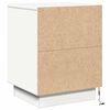 vidaXL Cabinet de chevet avec tiroir 2 pcs Blanc 39 x 34,5 x 50 cm